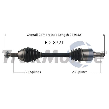 Surtrack Axle Cv Axle Shaft, Fd-8721 FD-8721